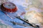 Map with compass